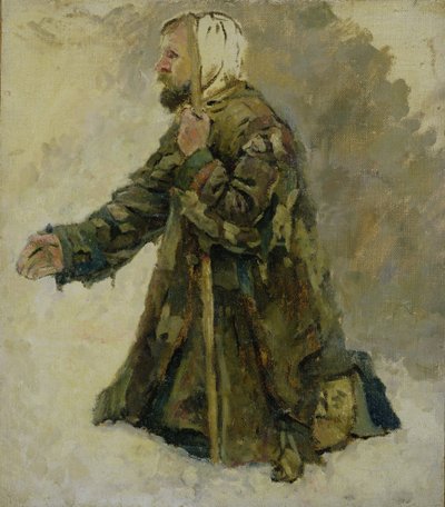 Isten bolondja térden állva alkotó: Vasilij Ivanovic Surikov