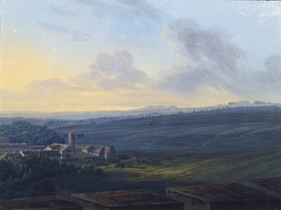 Carskoje Selo kilátása a Fehér toronyból, 1826 után alkotó: Vasily Andreyevich Zhukovsky