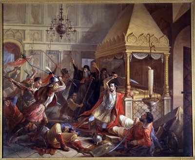 Michail Volkonszkij herceg hőstette az 1610-es lengyel ostrom alatt alkotó: Vasily Kuzmich Demidov