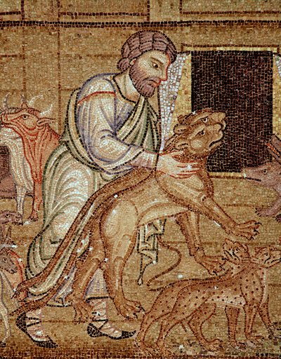 Noé élete, a bárka (mozaikrészlet alkotó: Veneto-Byzantine School