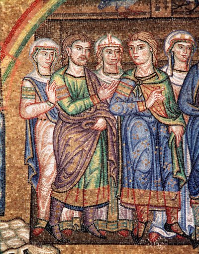 Noé élete, Noé fiai (mozaikrészlet alkotó: Veneto-Byzantine School