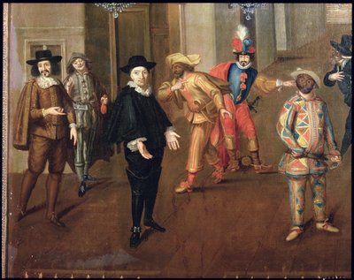Bohózatban játszó olasz és francia komikusok, 1670 (részlet) (lásd még: 155316) alkotó: Verio