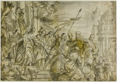 Szent Márk és Marcellianus kivégzésükhöz vezetett, miközben Szent Sebestyén vigasztalta őket alkotó: Veronese (Paolo Caliari)