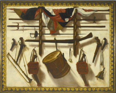 Trompe loeil fegyvertartóval alkotó: Vicente Victoria or Vitoria