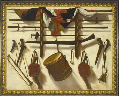Trompe loeil fegyvertartóval alkotó: Vicente Victoria or Vitoria