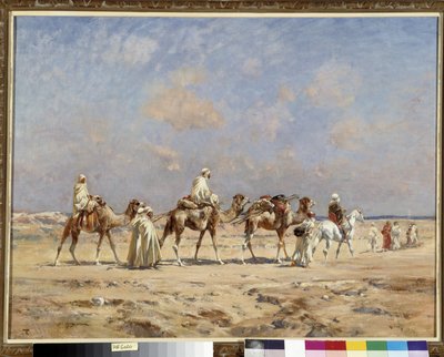 Karaván a sivatagban Pierre Victor Huguet festménye (1835-1902) Kötelező említés: Provence-i gyűjtemény fondation, Marseille alkotó: Victor-Pierre Huguet