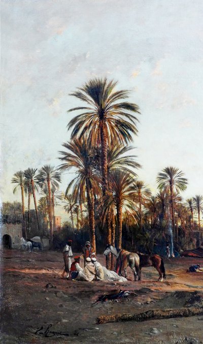 Oázis széle, részlet alkotó: Victor-Pierre Huguet