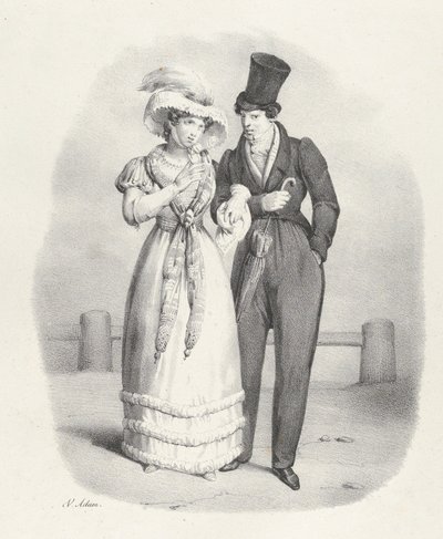 Pasas. V: Ő egy becsületes nő Ő egy őszinte nő, 1824. alkotó: Victor Adam