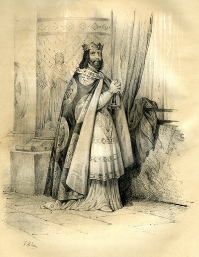 1. Dagobert (v.600-639) Austrasia királya (623-629), az összes frank királya (629-634), Neustria és Burgundia királya (634-639). 1. Dagobert regne-ja alkotó: Victor Adam