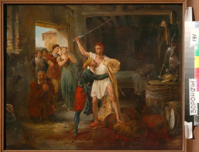 Don Quijote bizonyos vörösborok elleni küzdelemben alkotó: Victor Adam