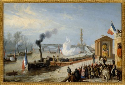 I. Napóleon hamvainak leszállítása Courbevoie-ban, december 15. alkotó: Victor Adam