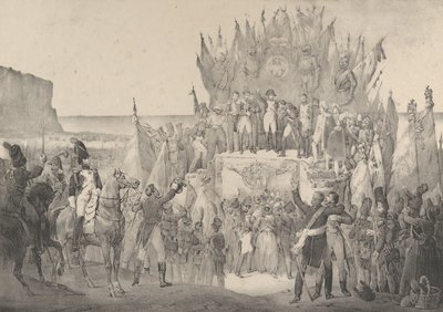 Katonai Fesztivál Boulogne-ban Napóleonnal, a Ho... légiójának elosztó csillagaival, 19. század. alkotó: Victor Adam