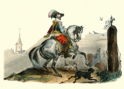 Sommiere vikomtja, Languedoc úriember és vidéki ura. A Groteszk albumban, a kiemelkedő típusok választása, Victor Adam illusztrációi, Párizs, 1850 körül. alkotó: Victor Adam