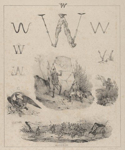 W betű: Washington, Wagram, Waterloo, 1833. alkotó: Victor Adam