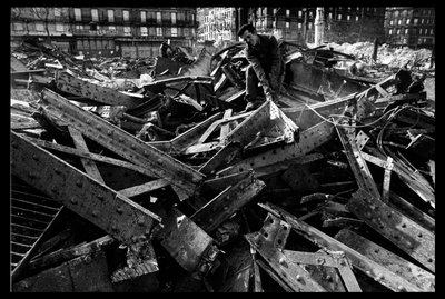 A párizsi központi piac lebontása, 1971 augusztusában (f/w fotó) alkotó: Victor Baltard