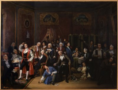 Hugues Bouffe a Varieté Színház társalgójában alkotó: Victor Darjou