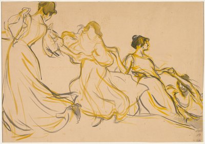 Tanulmány a Salle des Fêtes díszítéséhez a La Mairie du 11e arrondissement de Paris számára alkotó: Victor Emile Prouve