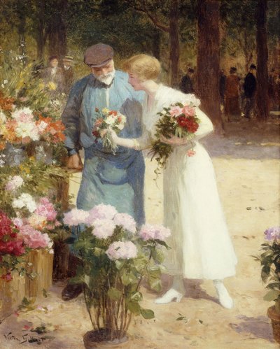 Virágpiacon; A virágpiacon, alkotó: Victor Gabriel Gilbert
