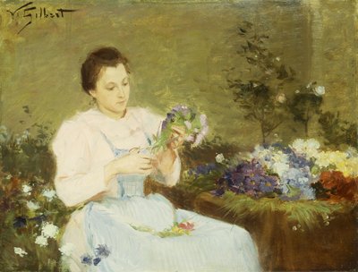 Virágok elrendezése tavaszi csokorhoz alkotó: Victor Gabriel Gilbert