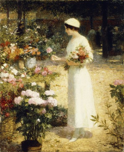A virágpiacon, alkotó: Victor Gabriel Gilbert