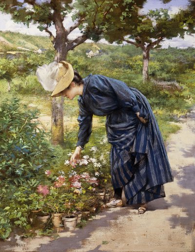Hölgy a kertben, 1887 alkotó: Victor Gabriel Gilbert