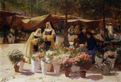 Virágpiac, alkotó: Victor Gabriel Gilbert