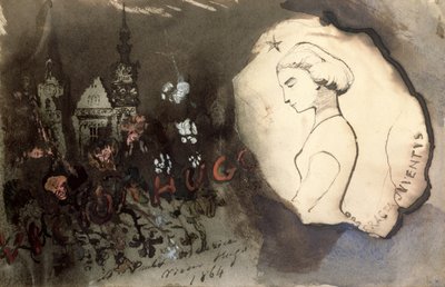 Fracta Juventus, 1864 (toll, tinta és gouache papíron) alkotó: Victor Hugo