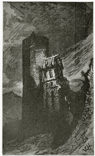 La Tourgue - illusztráció a Quatre Vingt Treize című kötetből, 19. század (színes metszet) alkotó: Victor Hugo