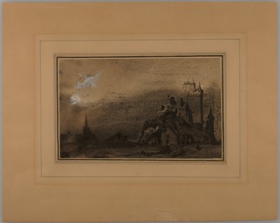 Tájkép egy kastéllyal alkotó: Victor Hugo