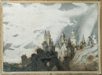 Le gay chateau (toll és mosás) alkotó: Victor Hugo