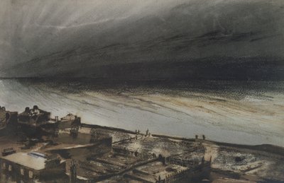 Marine-Terrace, Jersey, 1855 (szén, ceruza és gouache, papír) alkotó: Victor Hugo