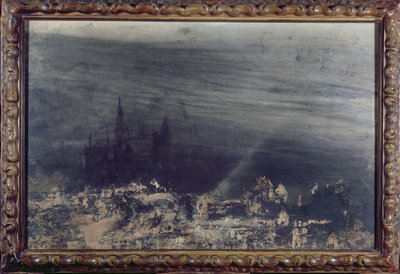 A holt város (tinta, mosás és wc papíron) alkotó: Victor Hugo