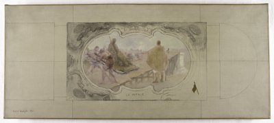 Vázlat a párizsi városháza Lobau Galériája számára: La Patrie alkotó: Victor Jean Pierre Maziès