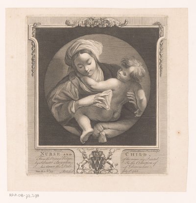 Nő gyermekkel Nővér és gyermek (cím a tárgyon) alkotó: Victor Marie Picot