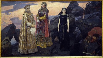 Az alvilág három királynője. Viktor Mihajlovics Vasnyecov (1848-1926) festménye, olaj, vászon alkotó: Victor Mikhailovich Vasnetsov