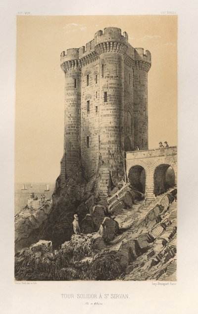 Festői építészet vagy a 15. századi műemlékek. És XVI. Századok: Chateaux De France a XV. és XVI. században: Pl.13, Solidor Tower St. Servan (Ille-et-Vilaine) alkotó: Victor Petit