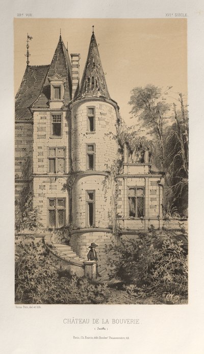 ..Pl. 29, Chateau De La Bouverie Sarthe, 1860. alkotó: Victor Petit