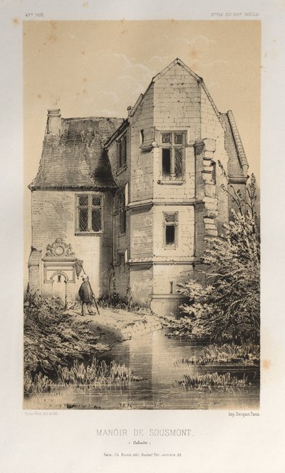 ...pl. 47, Sousmont Calvados kúria, 1860. alkotó: Victor Petit