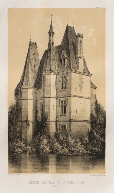 ...pl. 94, egykori Château de la Pommeraie Aisne, 1860. alkotó: Victor Petit
