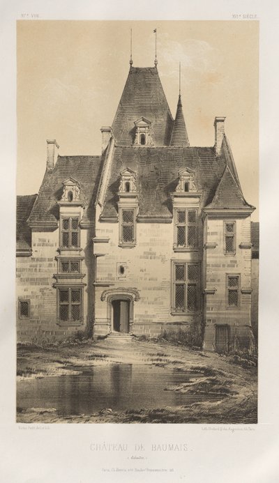 ...pl. 97, Chateau de Baumais Calvados, 1860. alkotó: Victor Petit