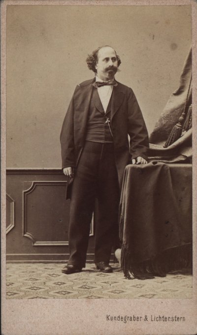 Moritz Kässmayer hegedűművész és zeneszerző portréja 1831-1884, 1865 körül. alkotó: Vienna . Photo studio Kundegraber and