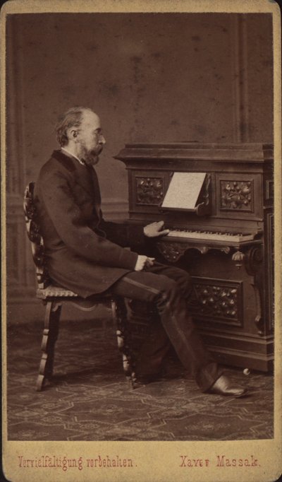 Franz Friedrich Richard Genée librettista és zeneszerző portréja 1823-1895, kb. 1880-1885. alkotó: Vienna . Photo studio Xaver Massak