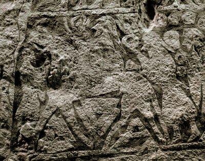 Az Odin lovát lovagló halottak, egy viking temetkezési kő részlete, Kr.u. 7-8. alkotó: Viking