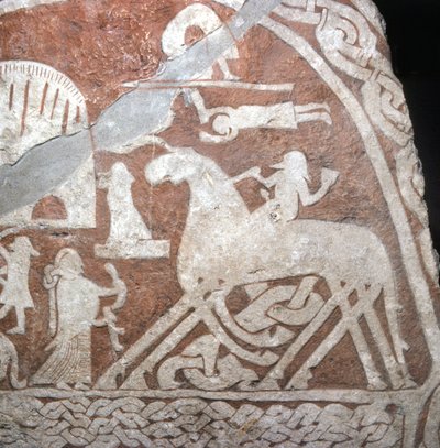 Wotan (Odin), nyolclábú lován Sleipnir - Viking rúnák Gotland szigetéről (Svédország) alkotó: Viking Viking