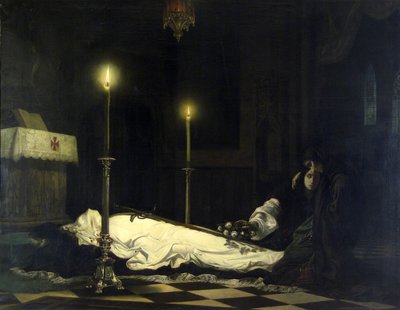 The Mourning of László Hunyadi alkotó: Viktor Madarász