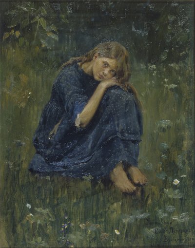 Alyonushka-tanulmány, 1881 alkotó: Viktor Mikhaylovich Vasnetsov