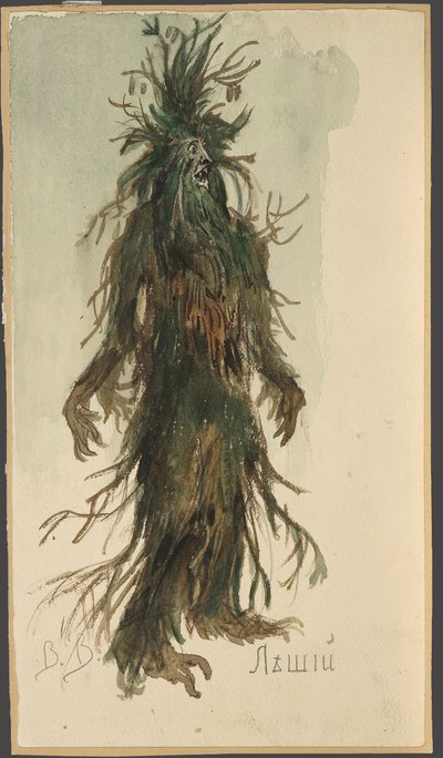 Leshy. Jelmezterv N. Rimszkij-Korszakov Snow Maiden című operájához, 1885. alkotó: Viktor Mikhaylovich Vasnetsov