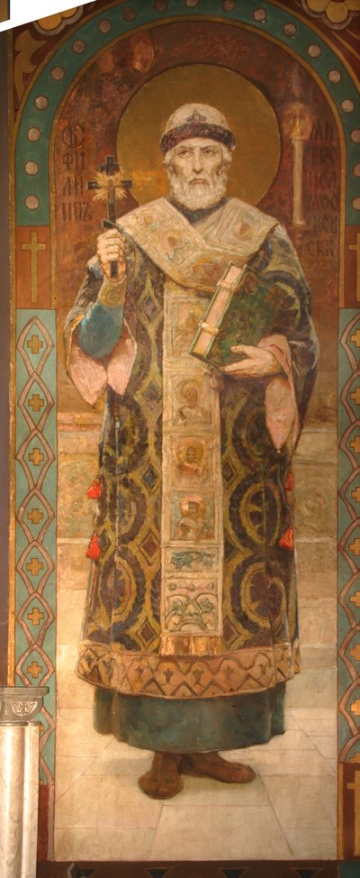 Szent Fülöp, Moszkva metropolitája, 1885-1896 alkotó: Viktor Mikhaylovich Vasnetsov