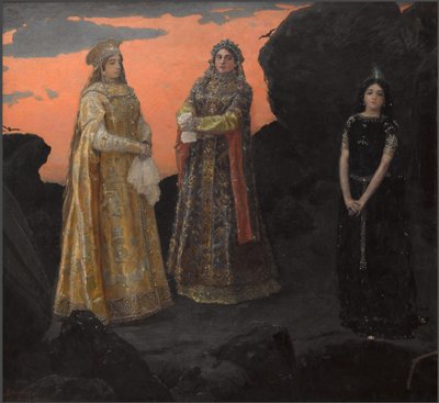 A földalatti királyság három királynője, 1879. alkotó: Viktor Mikhaylovich Vasnetsov