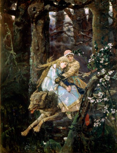 Ivan cárevics a szürke farkason lovagolva, 1889 alkotó: Viktor Mikhaylovich Vasnetsov